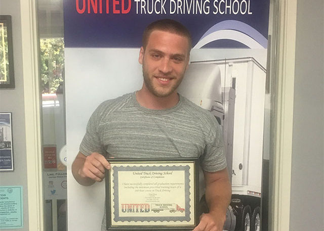 Image of Brian G with CDL certificate