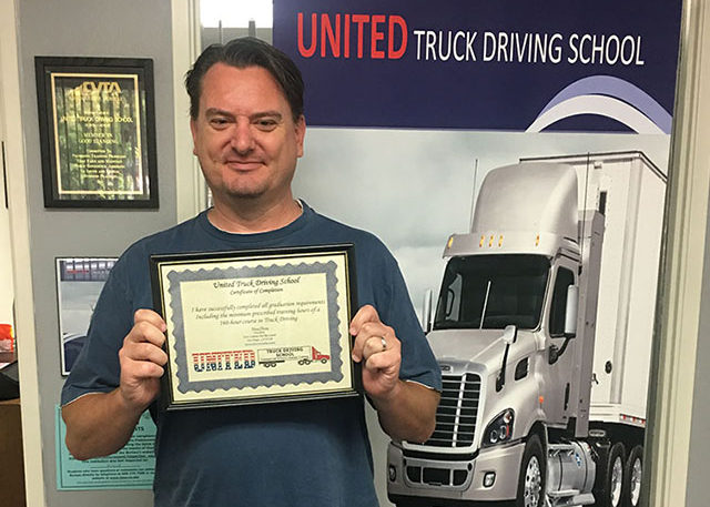 Image of Alex B with CDL certificate