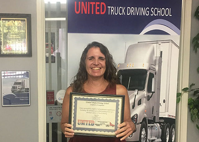 Image of United grad with CDL certificate