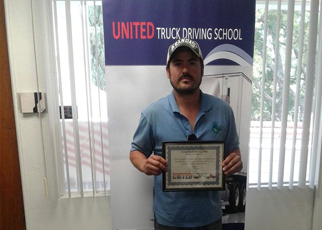Image of Oscar Q with CDL certificate